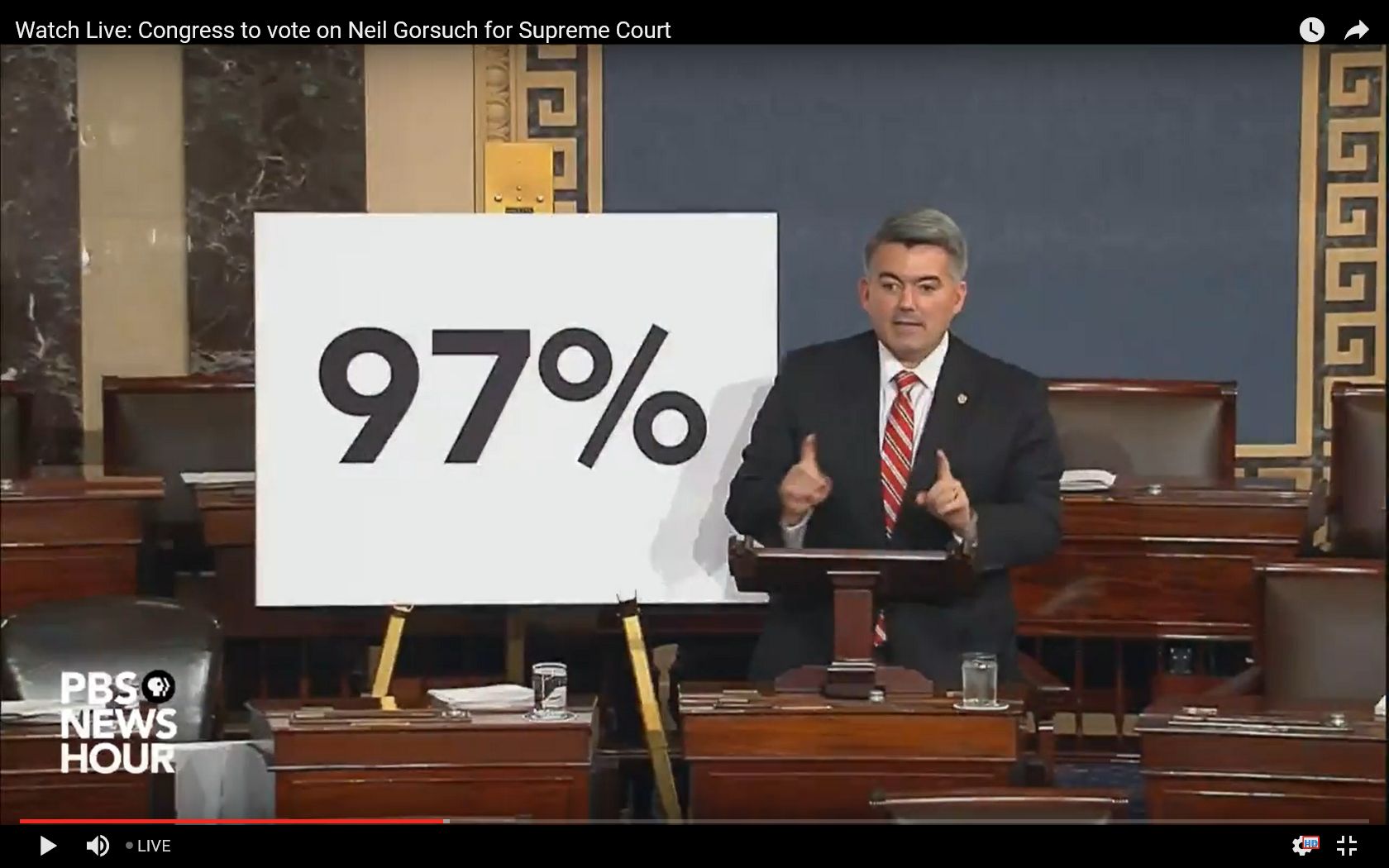 The mystic %100 . Cory Gardner on Gorsuch voting w consensus